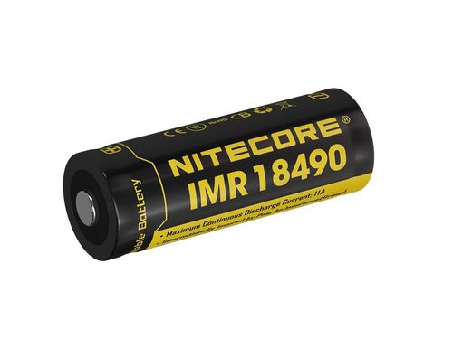 Nitecore IMR 18490 - 1100mAh, 3,6V - 3,7V (Pluspol erhöht) - 11A