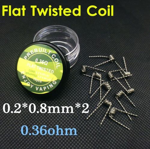 Vorgefertigte Flat Twisted Coils - 0,36 Ohm - im 10er Pack