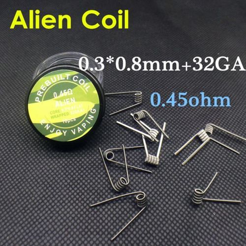 Vorgefertigte Alien Coils - 0,45 Ohm - im 10er Pack