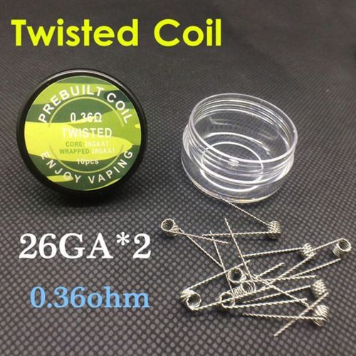 Vorgefertigte Twisted Coils - 0,36 Ohm - im 10er Pack